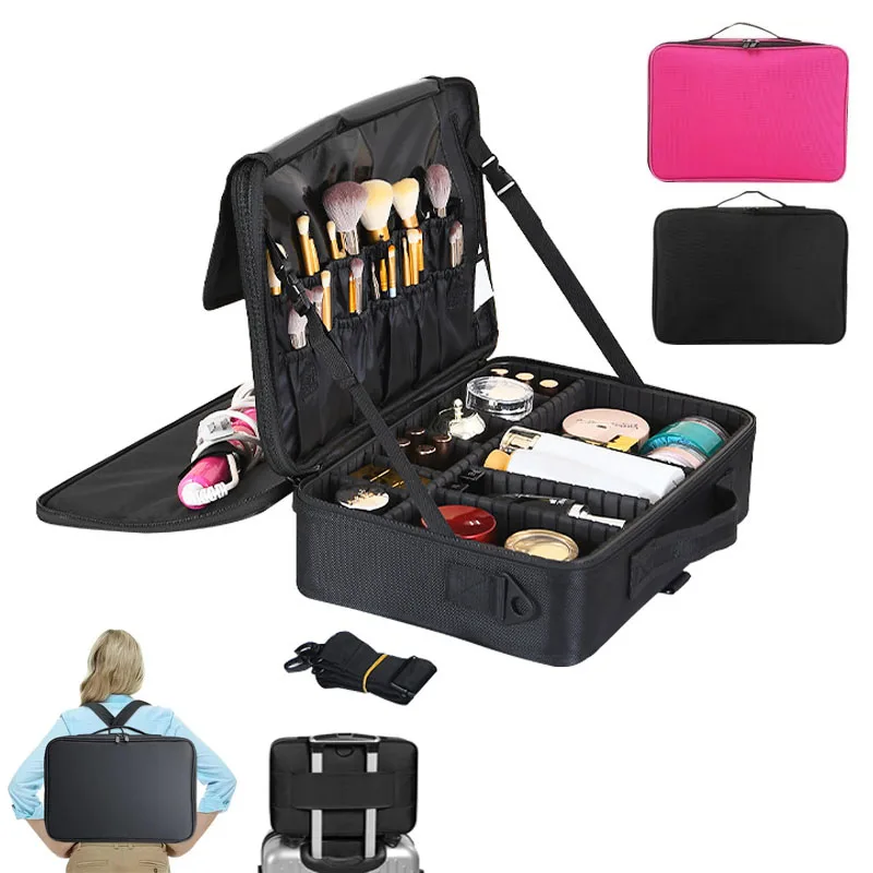 Large Capacity Cosmetic Case Waterproof Manicure Makeup Toolbox,Makeup Bag For Travel New Professional Tattoo Tool Makeup Case