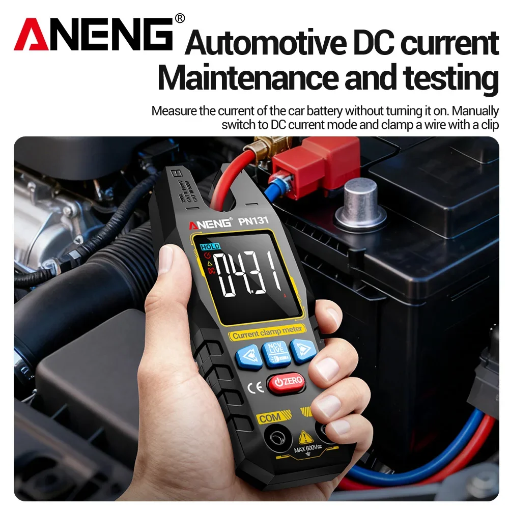 ANENG PN131 Clamp Multimeter Rechargeable 4000 Counts Auto-ranging AC DC Voltage Current NCV Resistance Electrician Measuring
