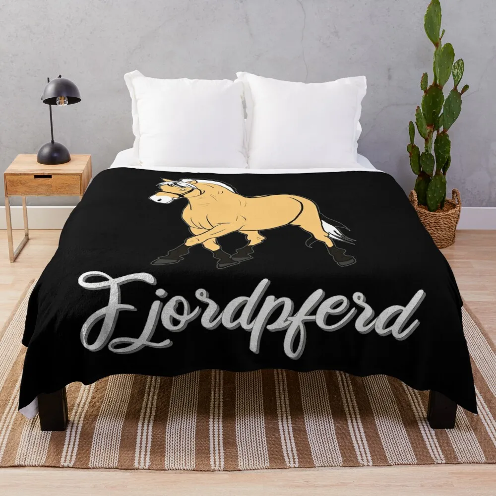 Norwegian fjord horse, fjordi, fjord, pony Throw Blanket Soft Blanket