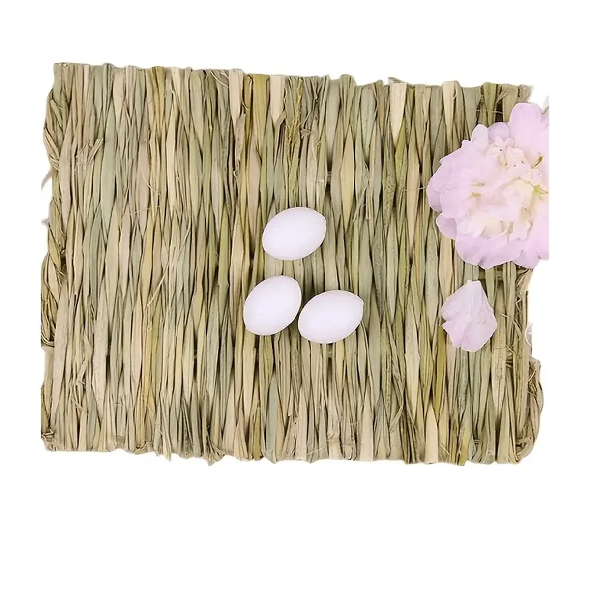 Natürliche Grasmatte für Kaninchen, Geeignet für Kleintierkäfige - Komfortable Unterlage für Kaninchenheubetten – Detail 10