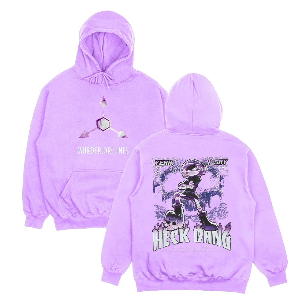 Murder Drones Absolute Solver Hoodies Y2K Funny Anime Retro Graphic Clothes Trendy Cool Streetwear Unisex Fleece Loose Pullovers