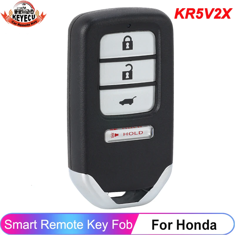 

KEYECU 4 кнопки KR5V2X для Honda Civic CR-V Odyssey Pilot 2016 2017 2018 2019 2020 умный ключ 433 МГц ID47 чип дистанционный брелок