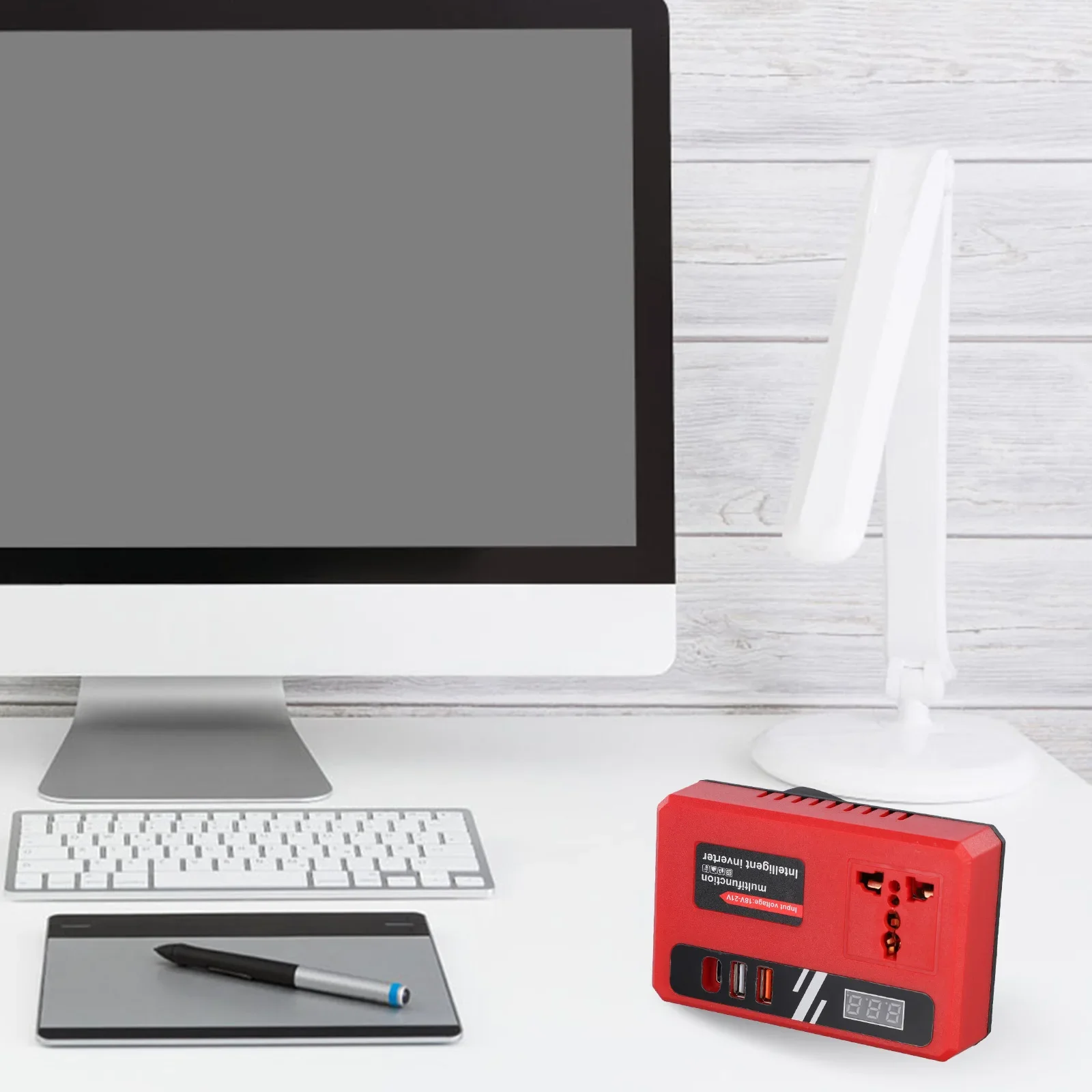 

USB Charging Inverter Lithium Battery Inverter Real-time Current Display Wide Voltage Compatibility Compact Design