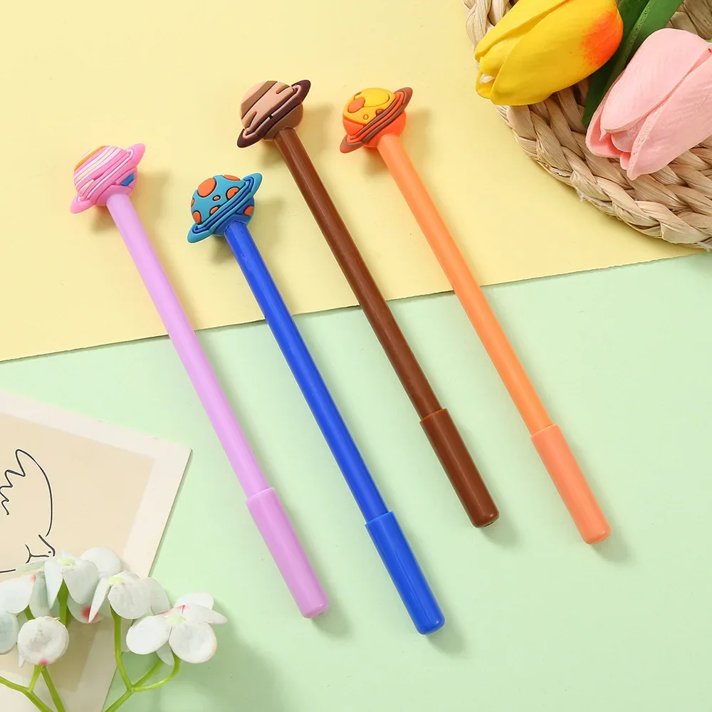 60Pcs Wholesale New creative rose potted plant gender-neutral pen, flower shape student writing stationery office supplies