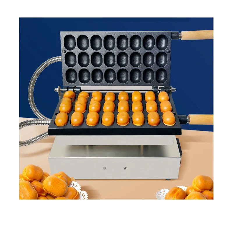 24-Hole Egg Bubble Waffle Machine Electric Castella Sponge Cake Waffle Making Mold Jujube Bean Pastry Machine 1800W