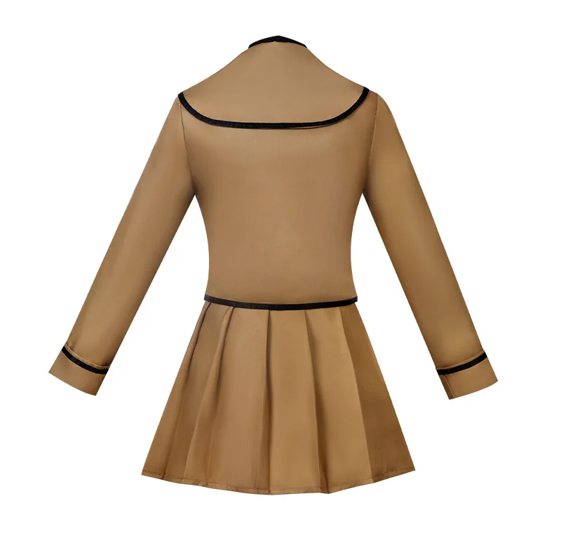 HighRestore Kamisama Hajimemashita Nanami Cos Suit Japanese High School Uniform Khaki Sailor Coat Pleated Skirt Complete Costume view 4