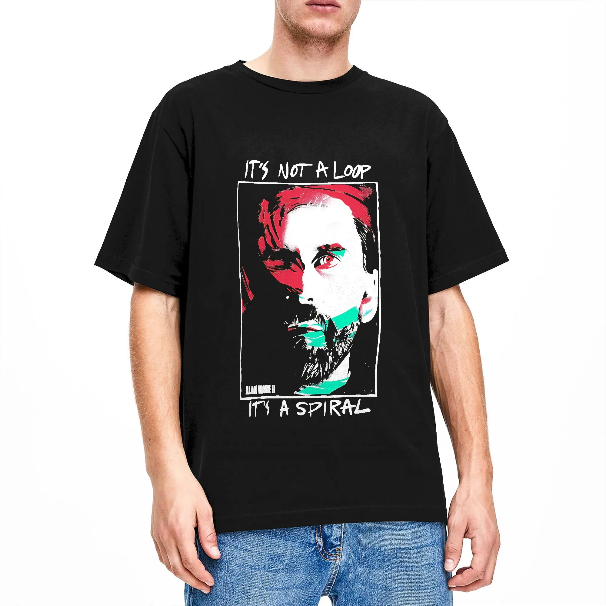 Alan Wake T-Shirt Summer  100 Cotton T Shirts For Man Custom Logo Tshirt Short Sleeve Y2K Basic Top Tees