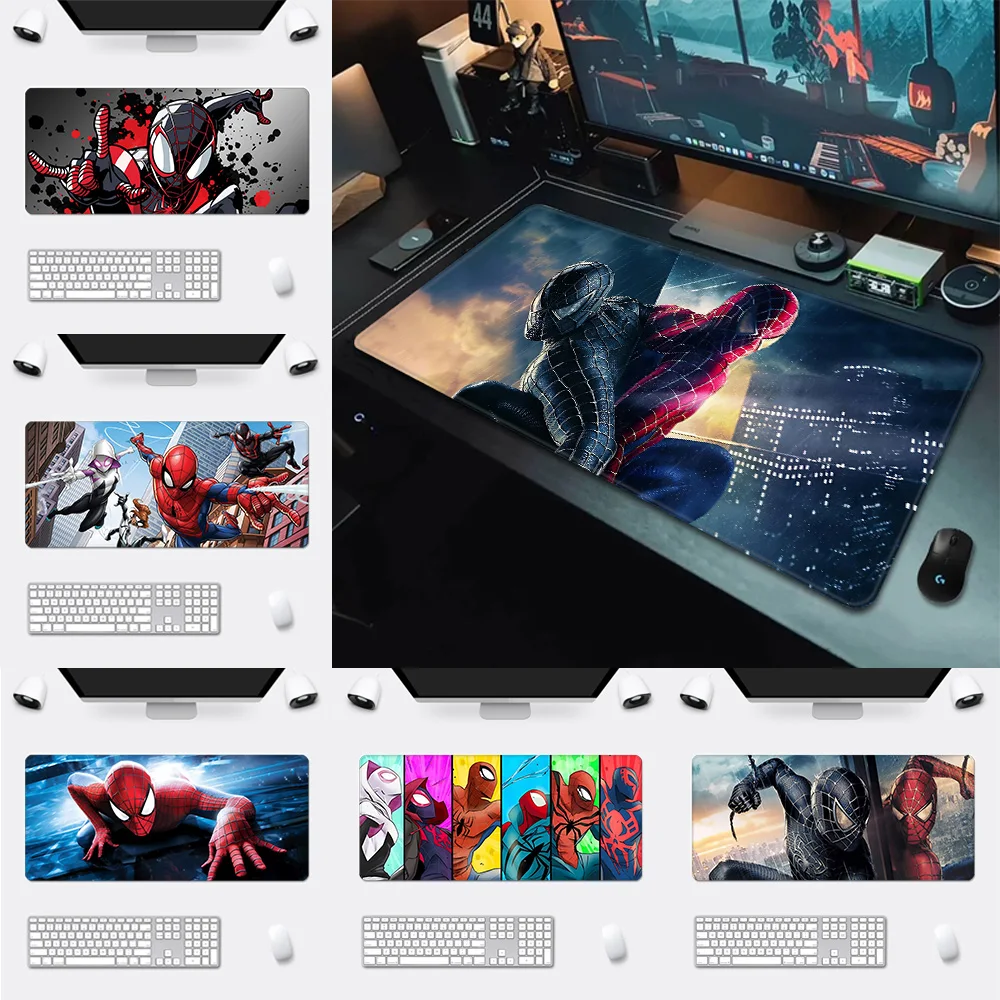 Mousepad HD Printing Computer Gamers Locking Edge Non-slip Mouse Pad Spiders-Man XXL90x40cm Keyboard PC Desk Pad