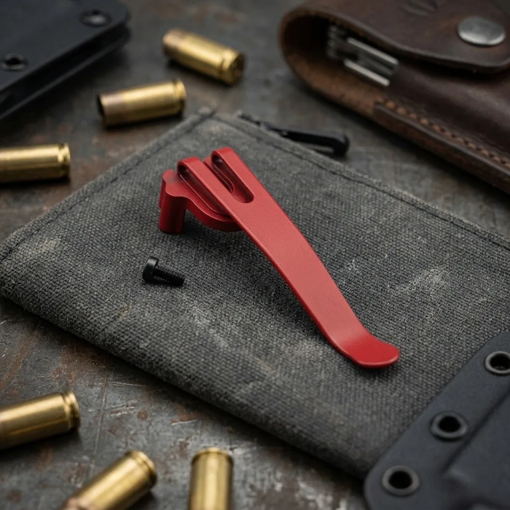 Low Profile Carry Clip for 91MM For Swiss Army Multi Tool with Stainless Steel Finish to Enhance Usability and Portability