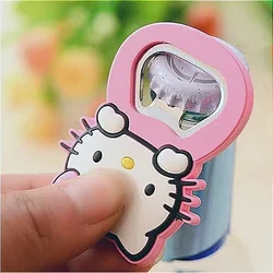 Cartoon Hello Kitty Silicone Bottle Opener Bottle Opener with Refrigerator Sticker Pvc Soft Glue Bottle Opener Logo House Item