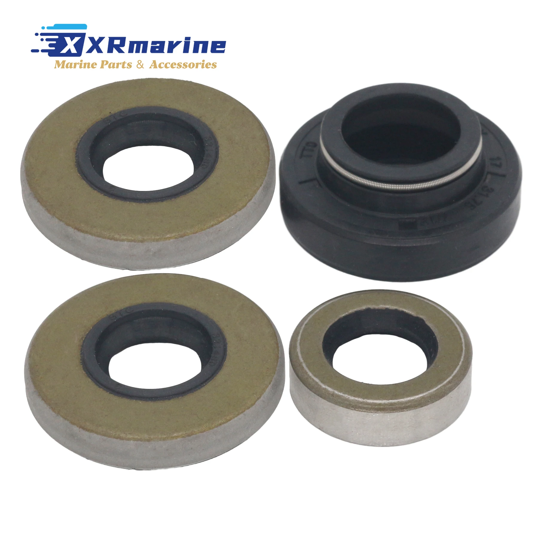 Lower Unit Gearcase Seal Kit with Drain Screws Fits for OMC Johnson Evinrude Outboard Motor 396350 0396350 777568 0777568