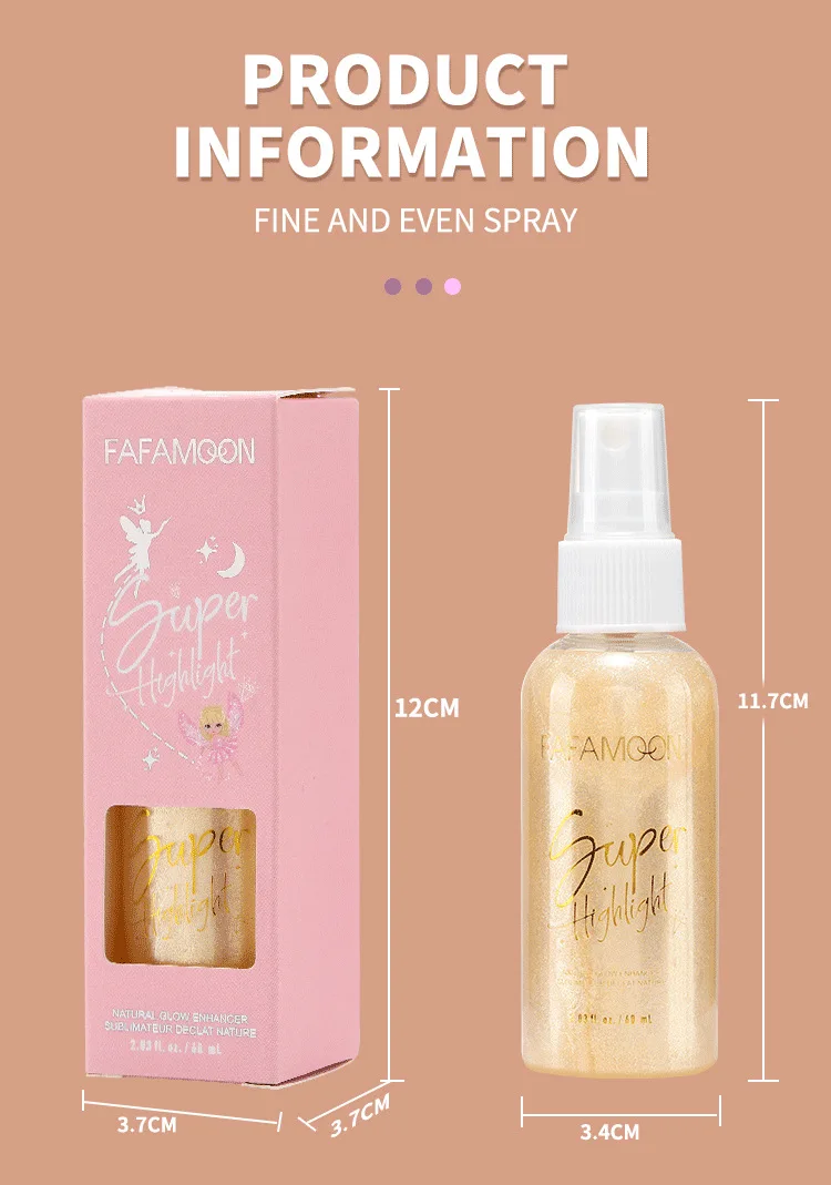 Spray de destaque corporal multicolorido polarizado maquiagem de palco cor brilhante areia movediça cor ouro festival festa