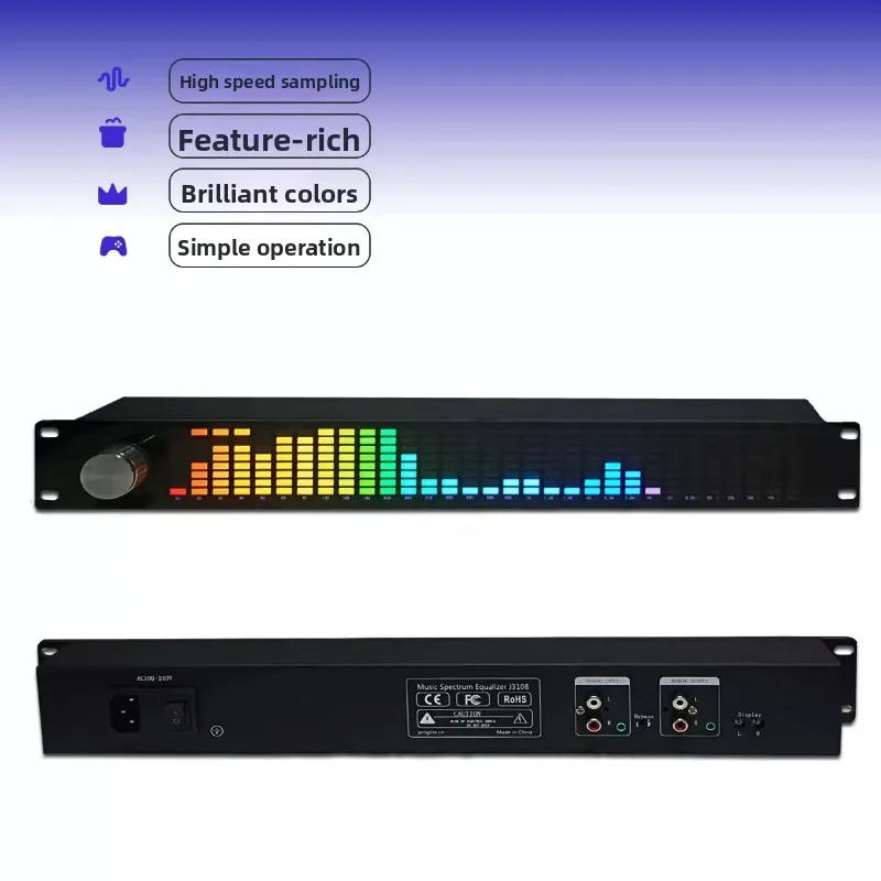 Professional 31-band music spectrum 15-band Symphony digital equalizer Stage KTV performance Home bar with remote control
