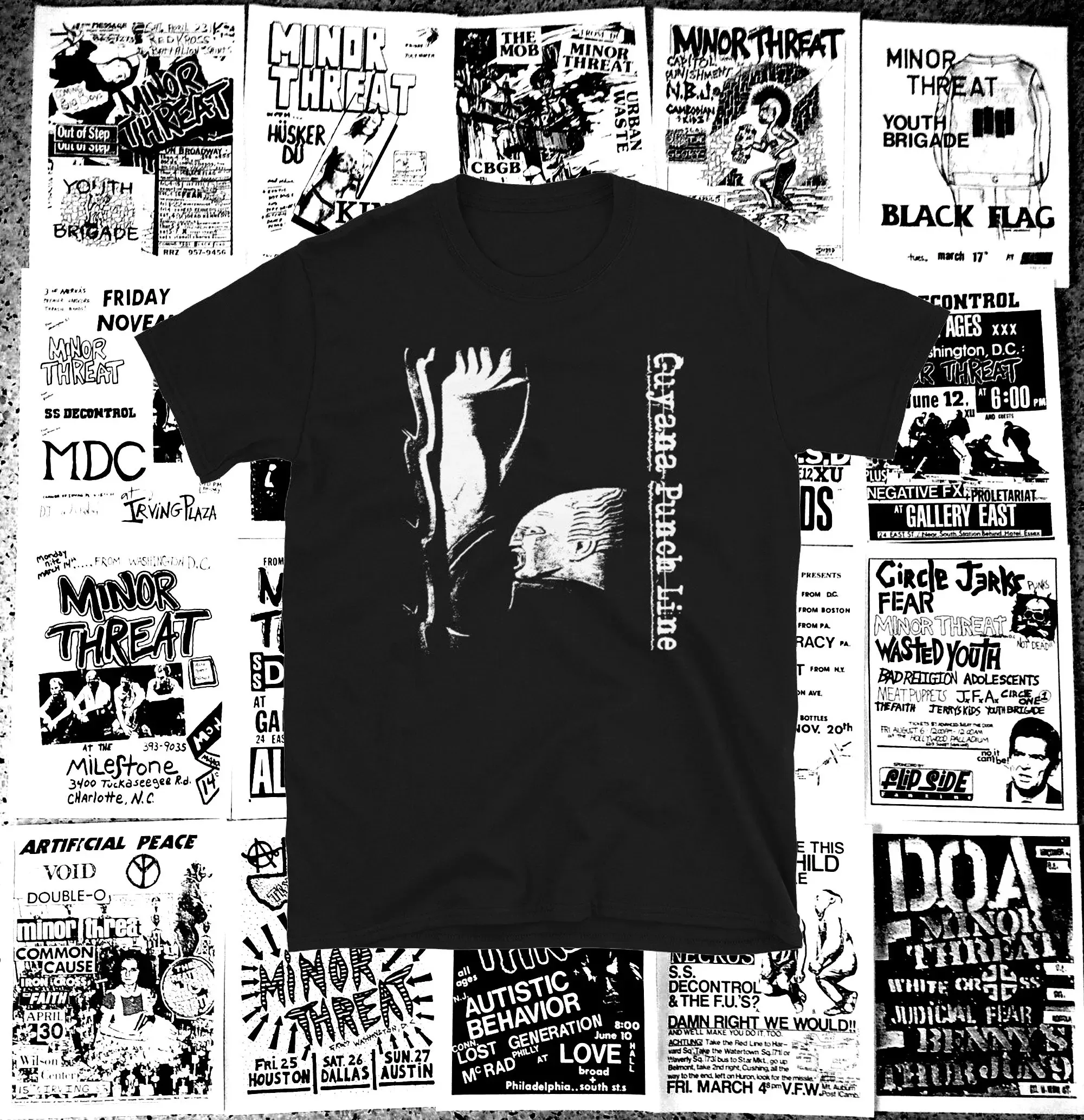 Guyana Punchline Short Sleeve Shirt Punk Crust Dbeat Hardcore