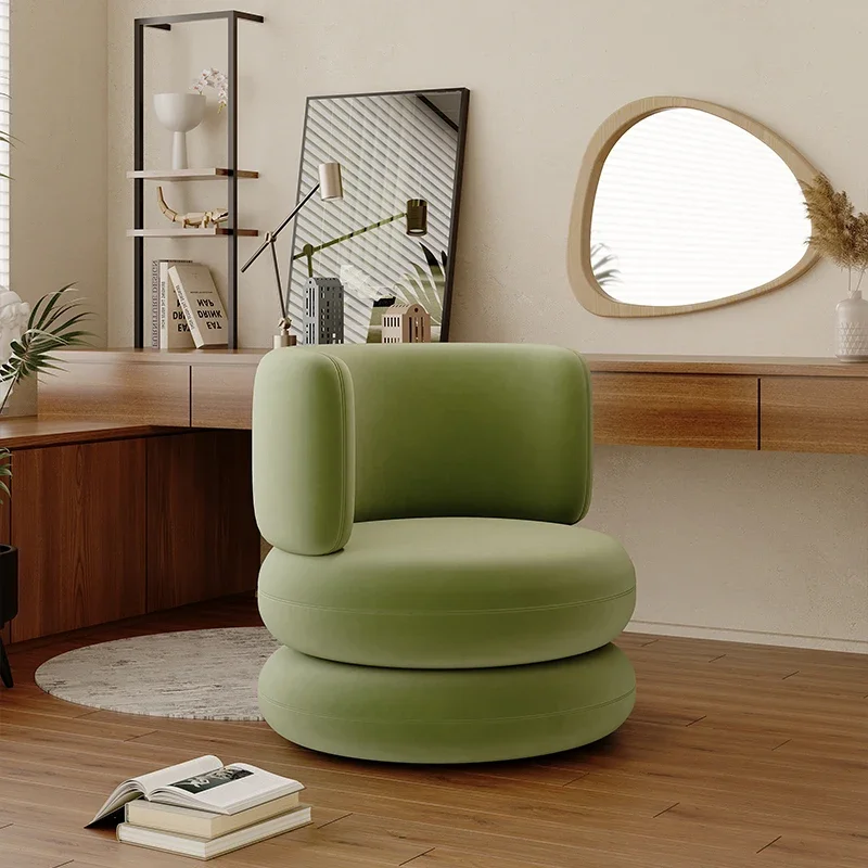 

/Modern Elegant Vanity Stool for Girls - Plush Cream Upholstery, Compact Round Seat, Perfect for Bedroom & Small Spaces furnitur