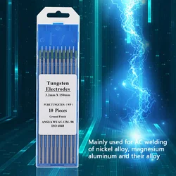 Pure Tungsten Electrodes WP Green Tip 1.0/1.6/2.0/2.4/3.2mm for AC Tig Welding Pure Tungsten Electrode Tungsten Electrode