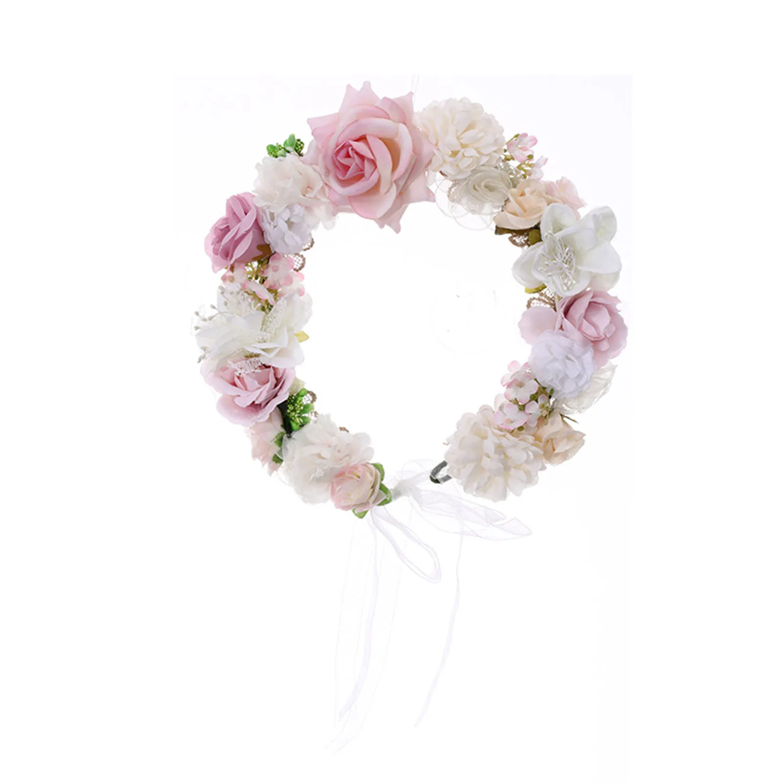 

Flower Wreath for Women Gentle Color Handmade Cloth Flower Wreath for Banquet Wedding Dresses Skirts