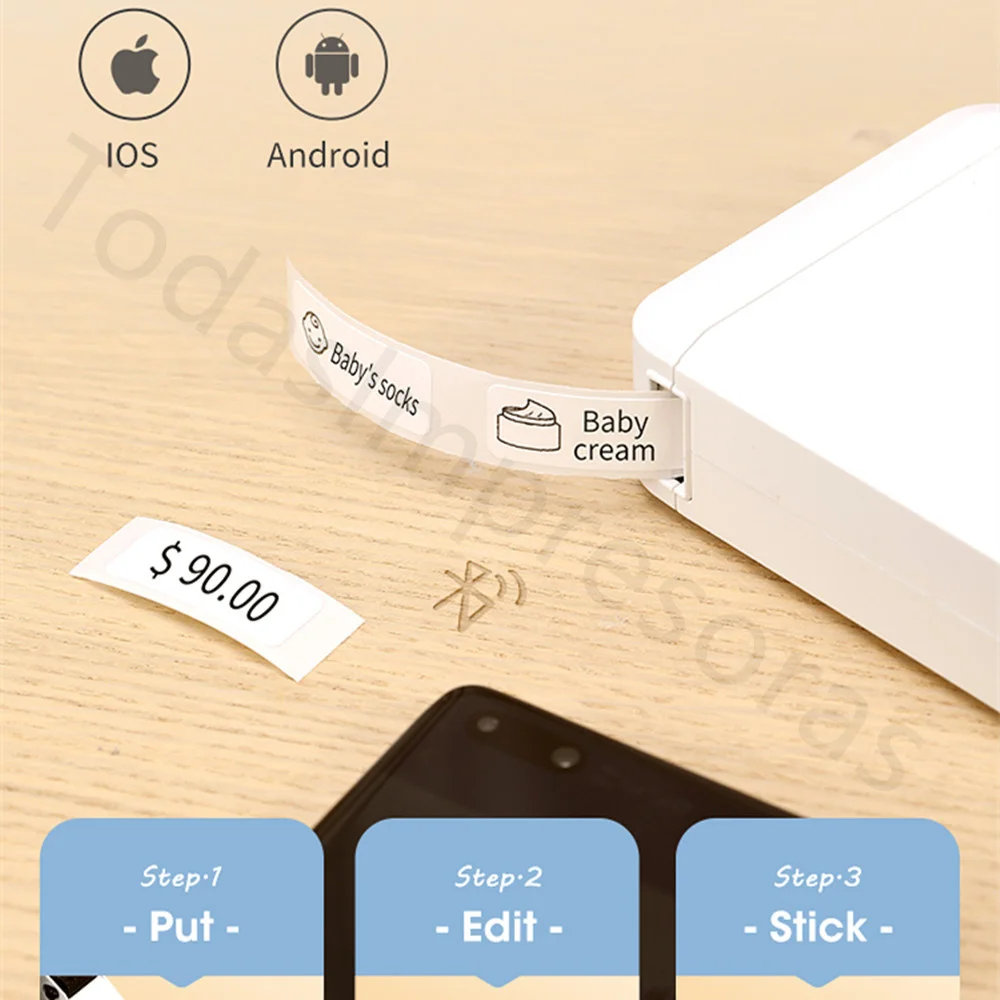 Imagem -03 - Niimbot D110 Impressora Adesiva Térmica Portátil da Etiqueta Bolso Etiqueta Etiquetando a Máquina Impressora sem Fio dos Celulares