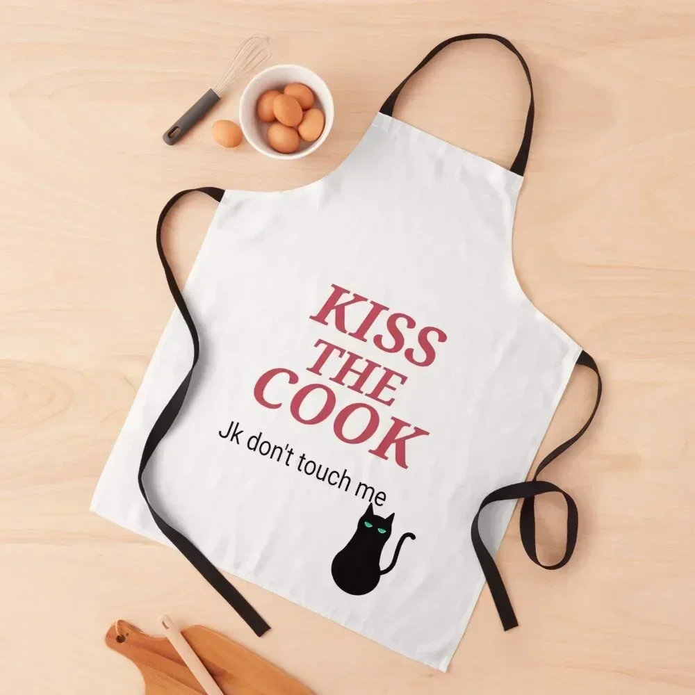 

KISS THE COOK Jk don't touch me Apron Waterproof Kitchen Woman For Man Kitchens Accessories Kitchen Front Apron
