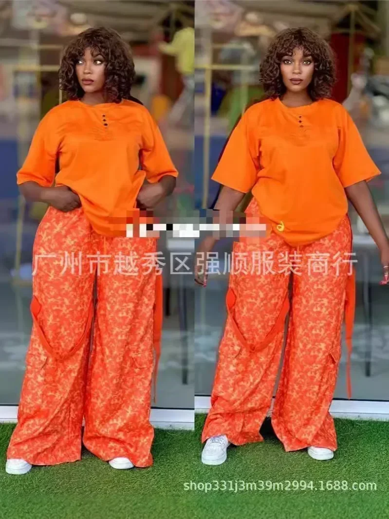 2 Piece Women Sets Dashiki African New Arrival Summer Autumn Matching Sets Two Pieces Sets Top Pants Suits Outfits Clothing