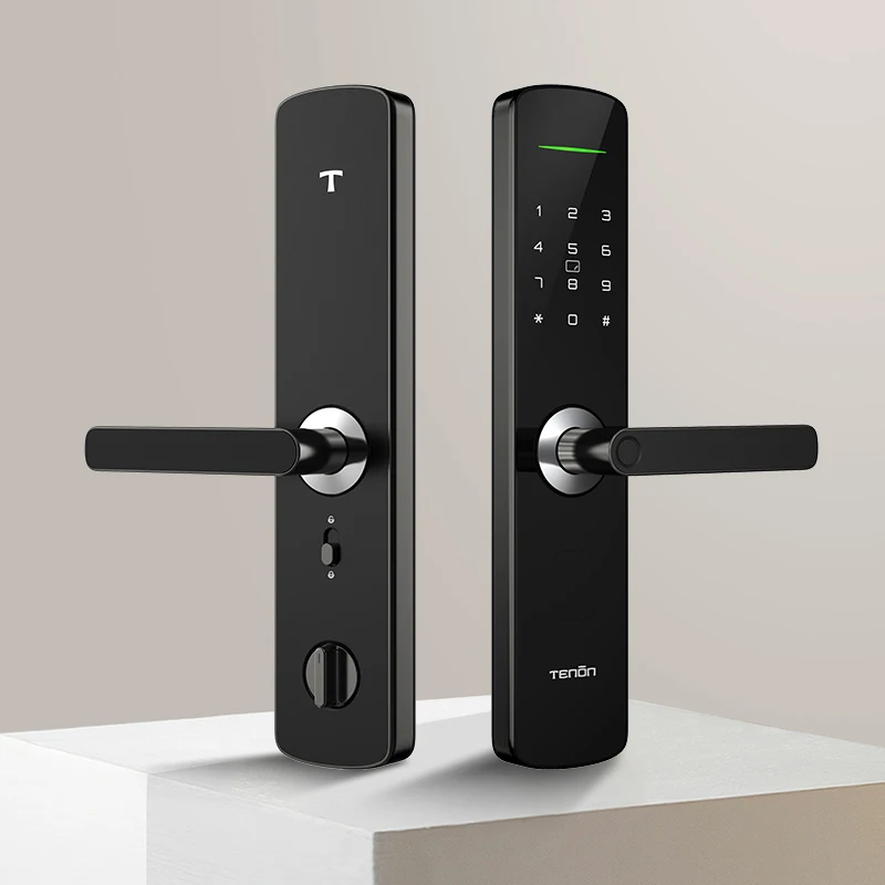 Aluminium deur Multifunctioneel Smart Lock Tenon Intelligent digitaal slot Wifi Vingerafdruk Wachtwoordverandering - Mobiele app-bediening