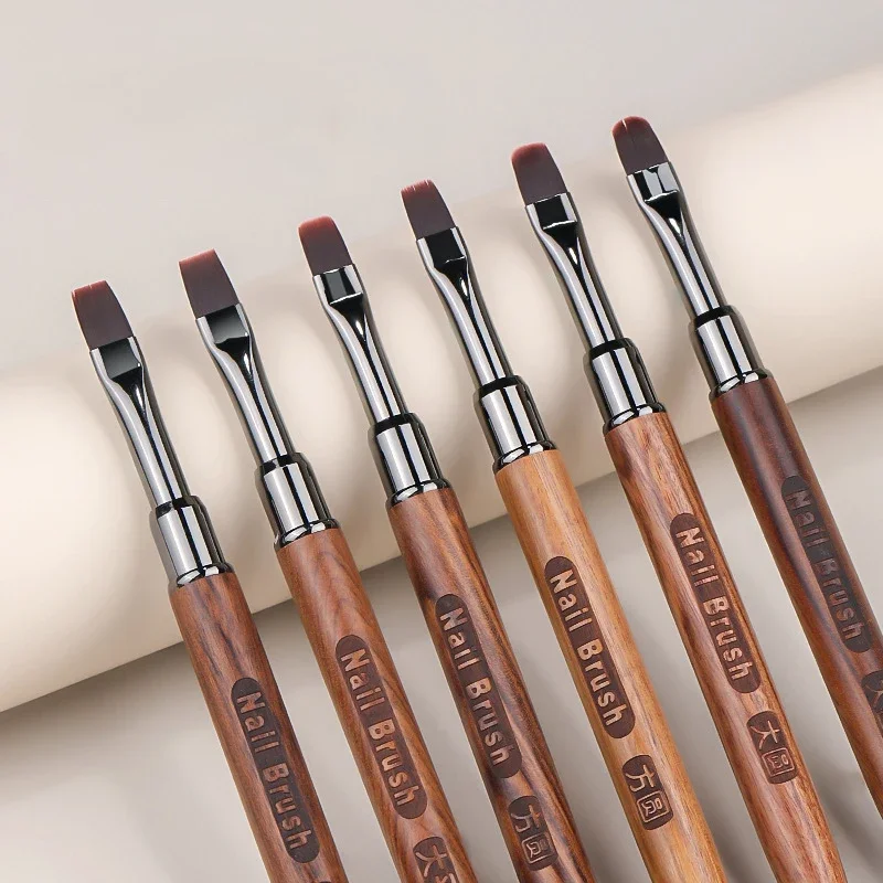 

Sandalwood Nail Phototherapy Pen Flat Head Round Head Professional Japanese Glue French Brush Shed Free Not Forked Nail Brush