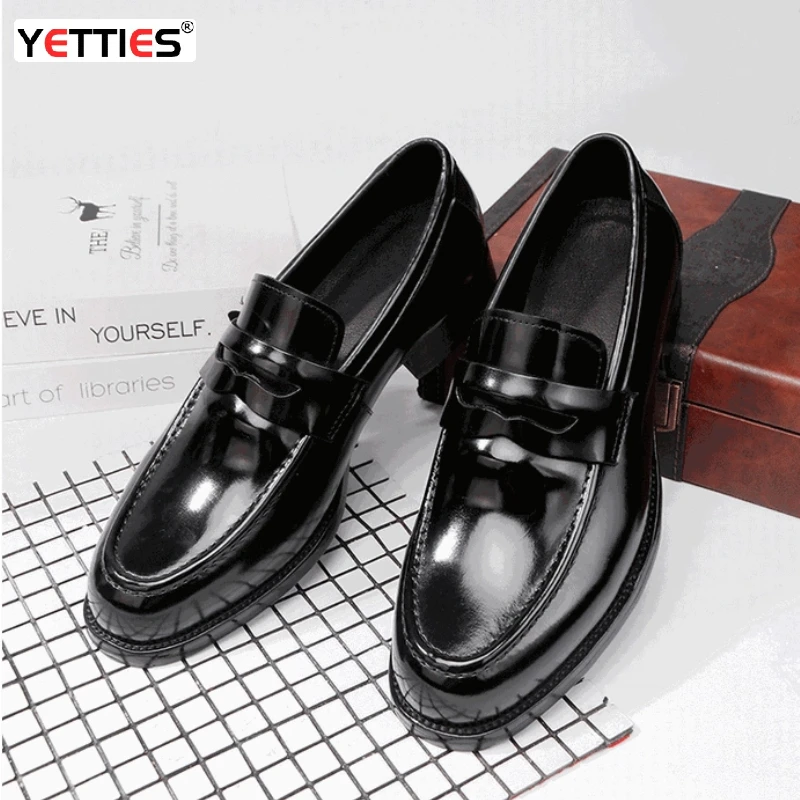 

YETTIES Men's Shell Cordovan Loafers | Fiddleback Sole Dress Shoes | British Style Leather Sole Formal Wedding Oxfords
