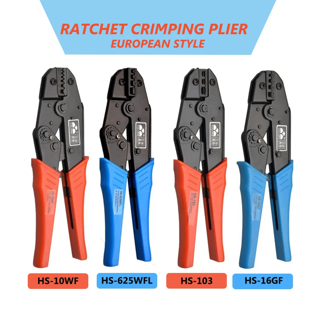 VSC9-16-4A 0.08-16mm^2 23-5AWG Adjustable Precise Crimp Pliers HSC9-16-4A Tube Bootlace Terminal Crimping Hand Tool