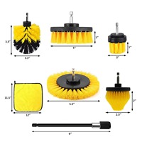 7 Pcs Drill Electric Brush Power Scrubber Cleaning Brush Attachment Set All Purpose for Floor Tub Shower Tile Bathroom Kitchen