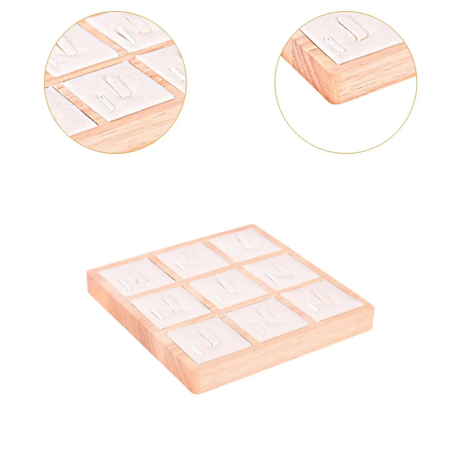 علبة حامل الخواتم منظم سحر منظم المجوهرات الخشبية عرض صندوق تخزين لدرج سطح المكتب مضمد عداد عرض البيع