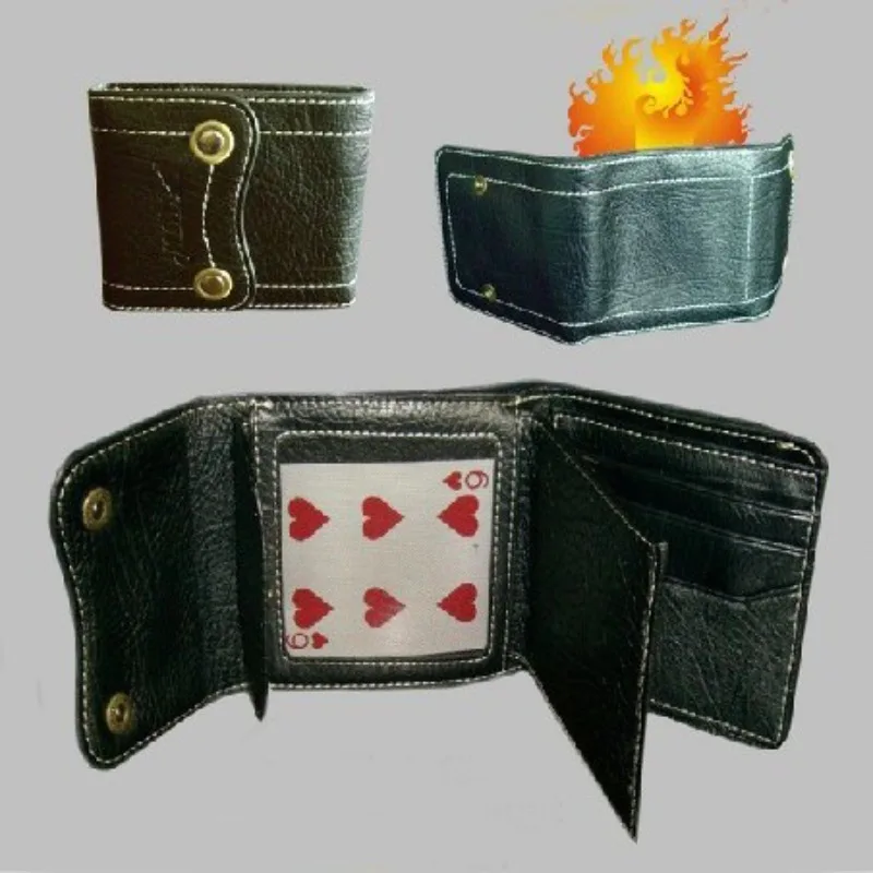 

CARD TO FIRE WALLET Stage Magic Props 2 in1 Trick for Magician Tricks Close Up Illusions Accessories Mentalism Gimmick Magia