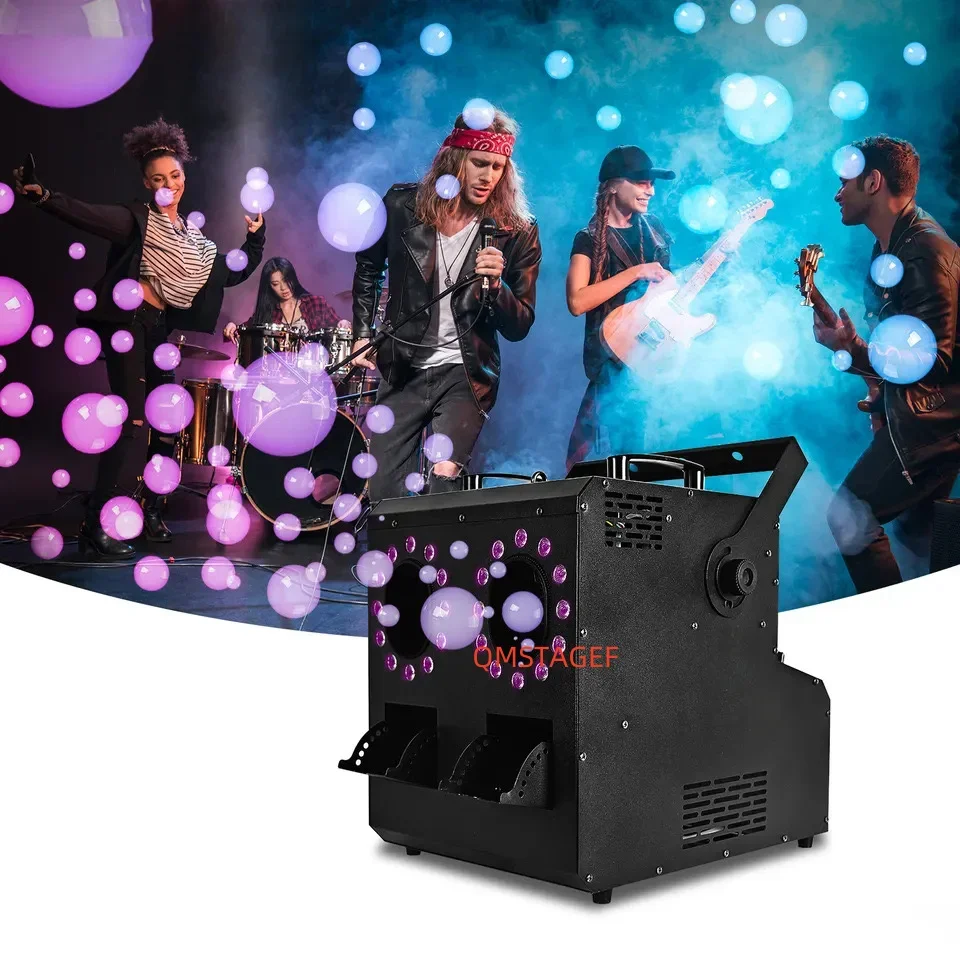 

Equipo de efecto especial con Control remoto Dmx512, máquina burbujas niebla Led RGB 2 bocas para escenario boda, Dj