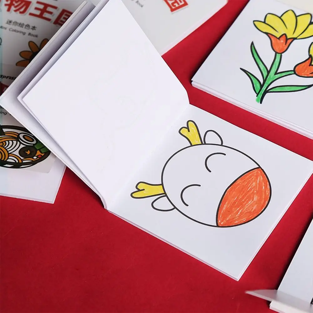 Graffiti Pocket Mini Coloring Books Painting Montessori Watercolor Painting Book Filling Color Book DIY Painting Book