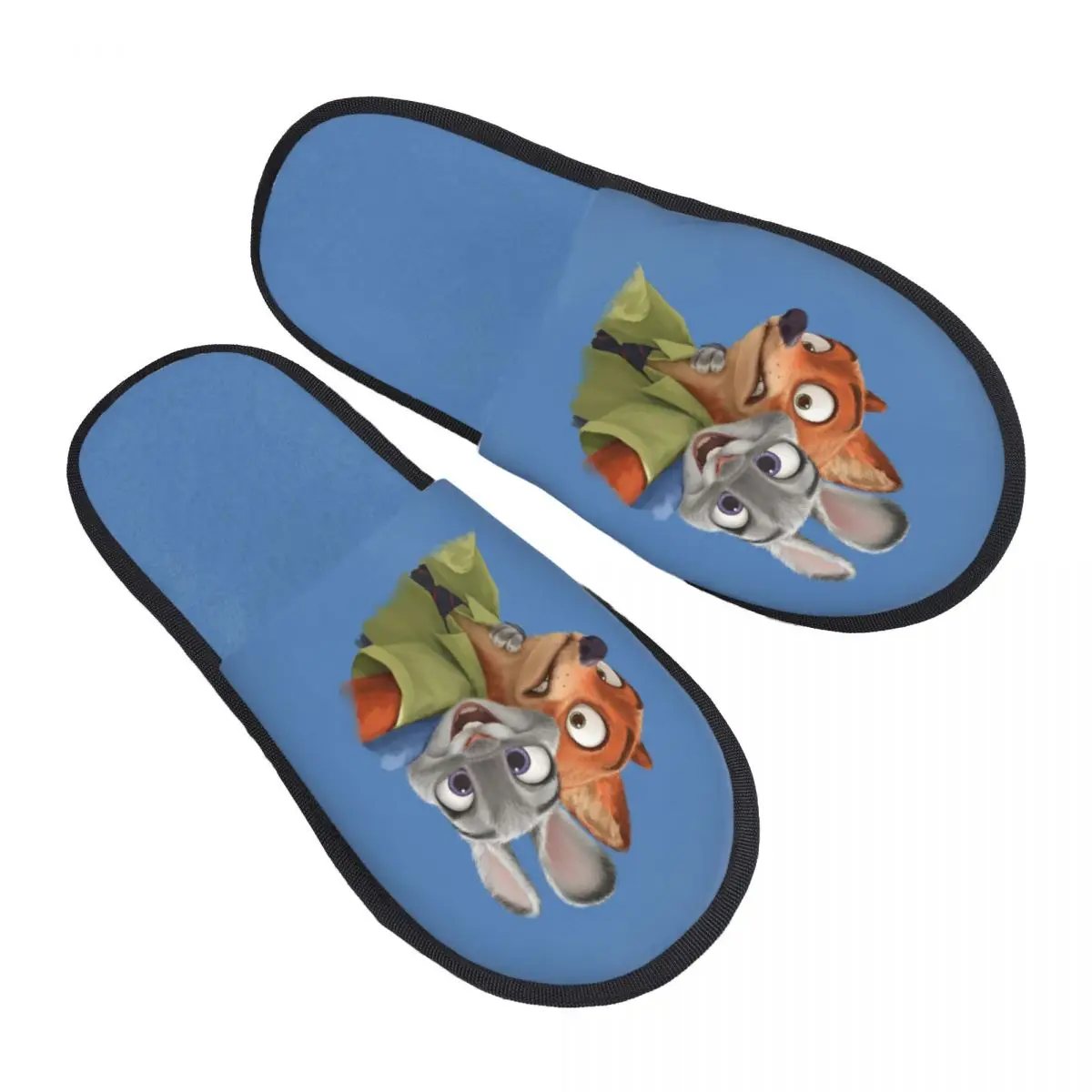 

Женские домашние тапочки с изображением зоотопии на заказ, уютные теплые пушистые тапочки из пены с эффектом памяти, домашняя уличная обувь