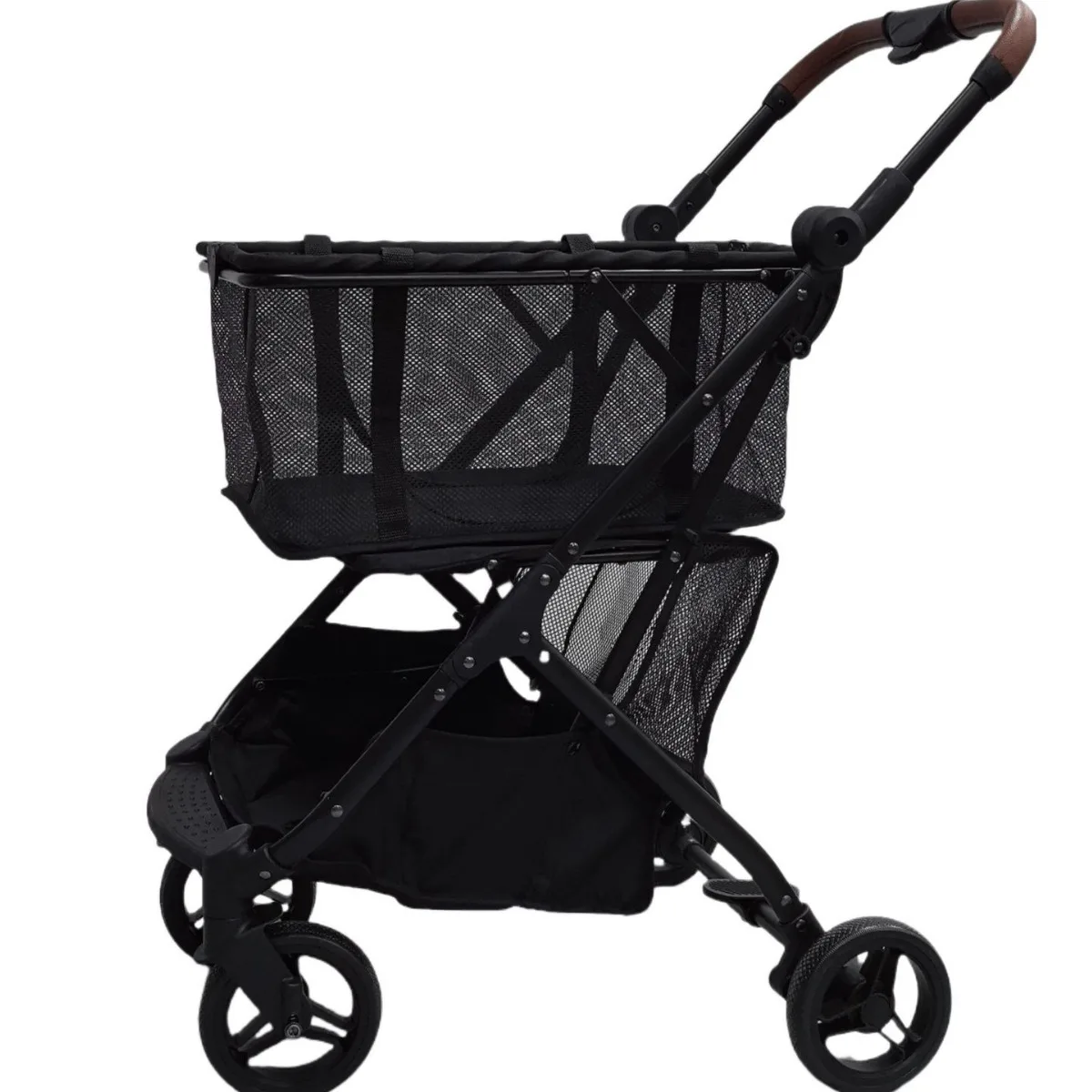 4 Wheel Stair Climbing Rolling Folding Shopping Trolley Aluminum Shopping Cart