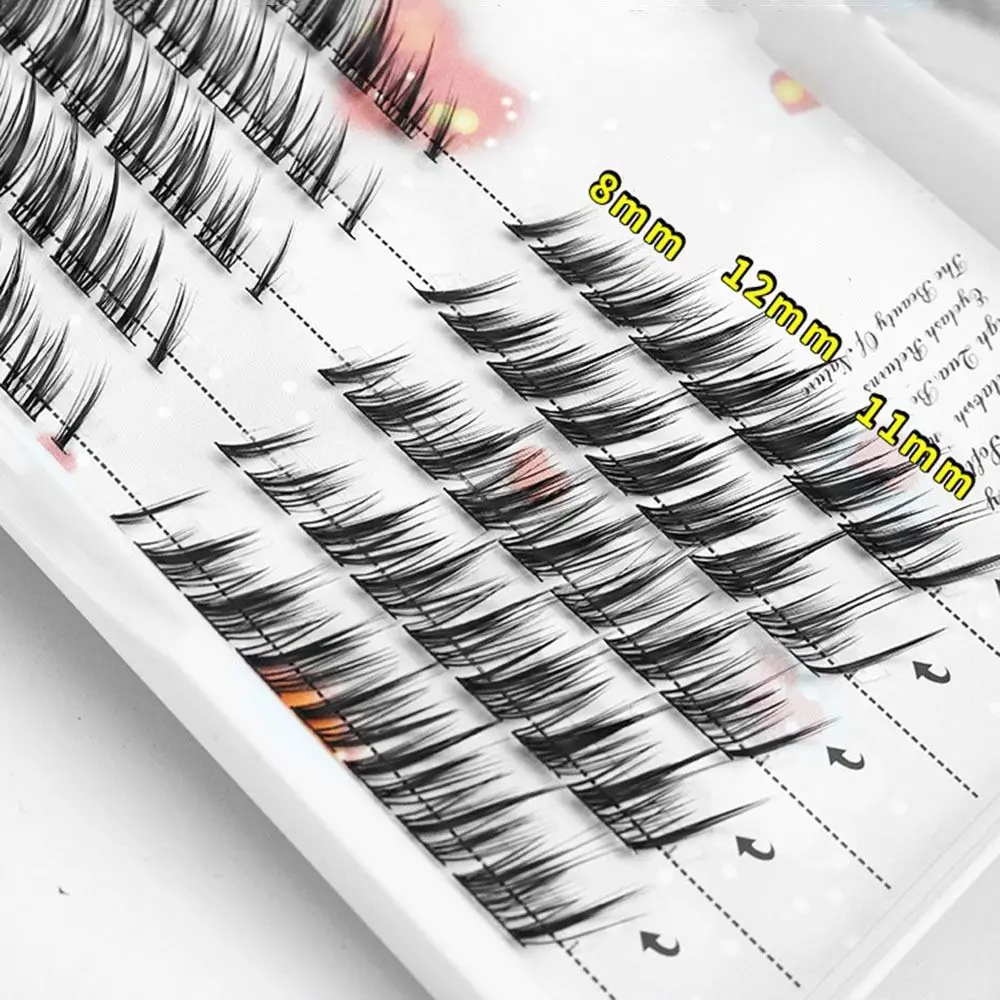 3D Fluffy Single Cluster Extension ciglia segmentato Natural Mink Fox Eye Effect Makeup Lashes ciglia finte individuali