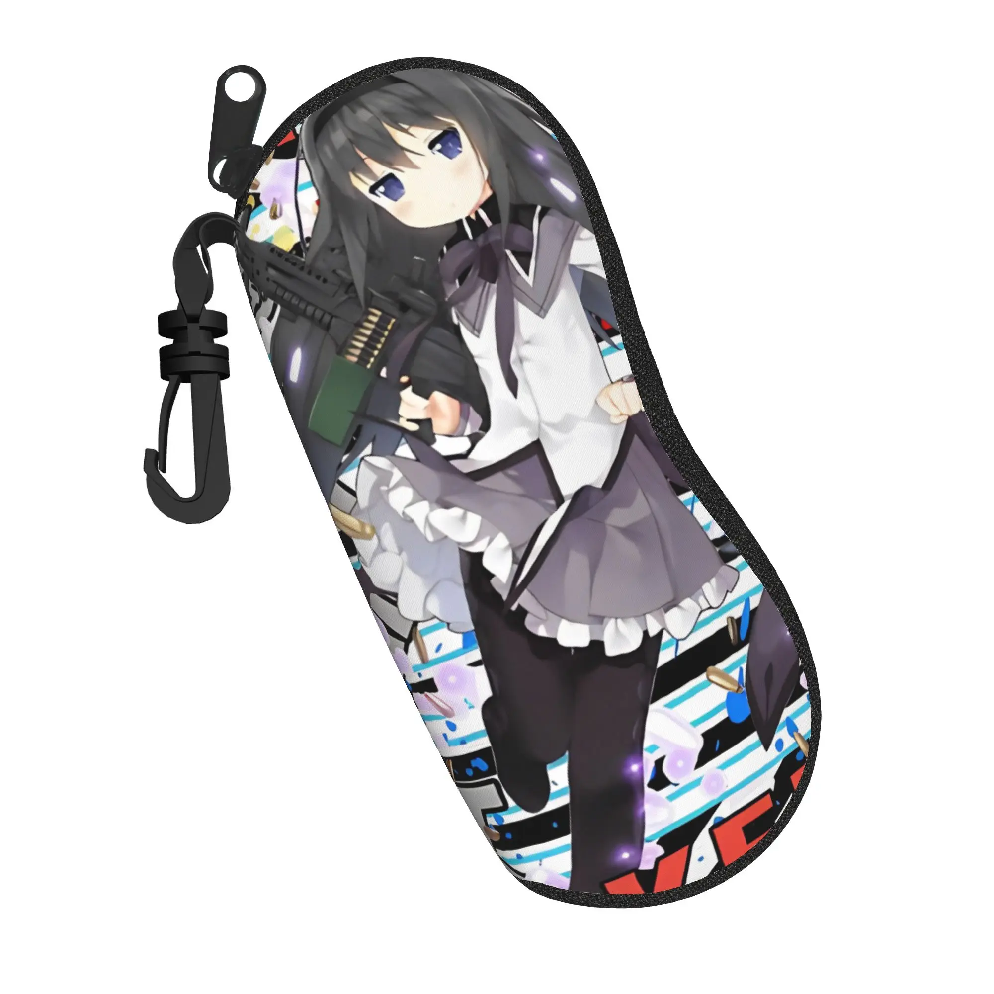 Puella Magi Madoka Magica Urban Anime Glasses Case Men Women Waterproof Kyubey Anime Sunglasses Storage Box Eye Contacts Case