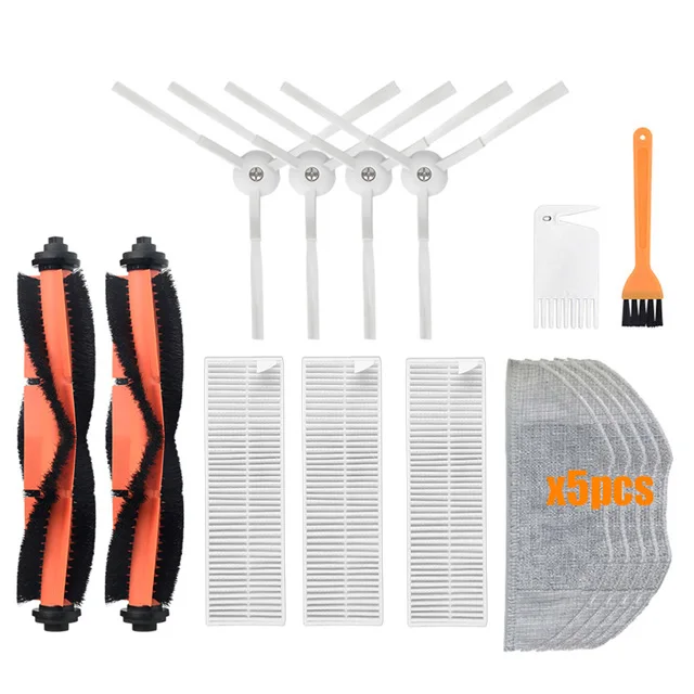 New Main Brush Side brush Hepa Filter Mop Cloth Roll brush kits for Xiaomi MJSTG1 Mijia G1 Vacuum cleaner Vacuum-Mop Essential