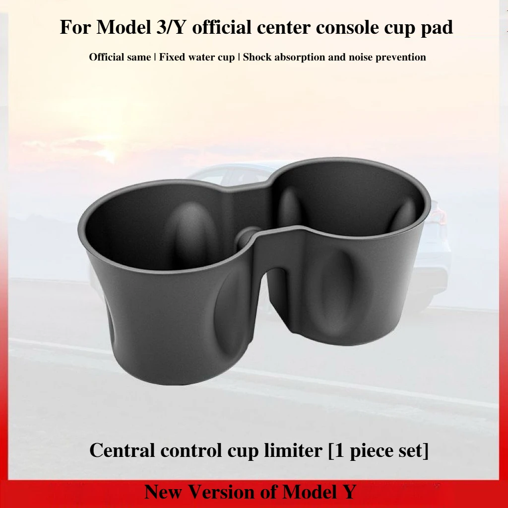 For Tesla Model Y Juniper Model 3 2025 Center Console Water Cup Holder TPE Coaster Mat Pad Model Y Juniper Organizer Accessories