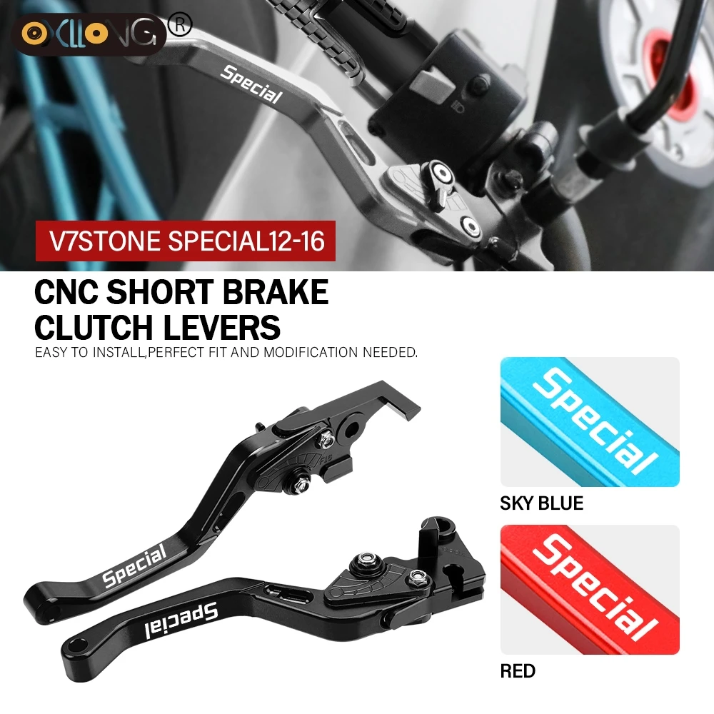 

CNC Motorcycle Short Brake Clutch Levers Accessories Parts For MOTO GUZZI V7 Stone Special 2012 2013 2014 2015 2016