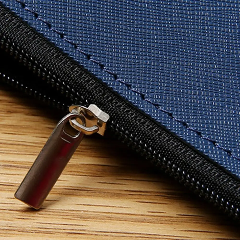 Large Capacity A4 Imitation Leather File Folder Simple Thickened Business Document Bag Portable with Rope Document Organizer