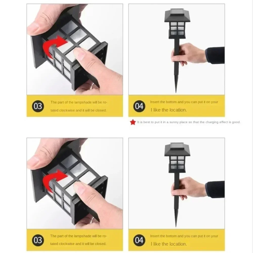 Nuevo 2/1 unids/set iluminación LED para exteriores luces solares para patio luces de palacio mini luces solares enchufables para césped lámpara de césped impermeable