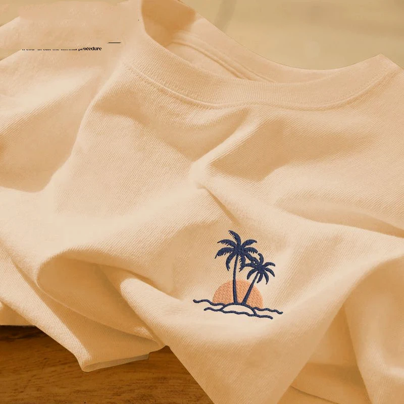 

Футболка унисекс Sorona с вышивкой, круглым вырезом и коротким рукавом, летняя повседневная одежда