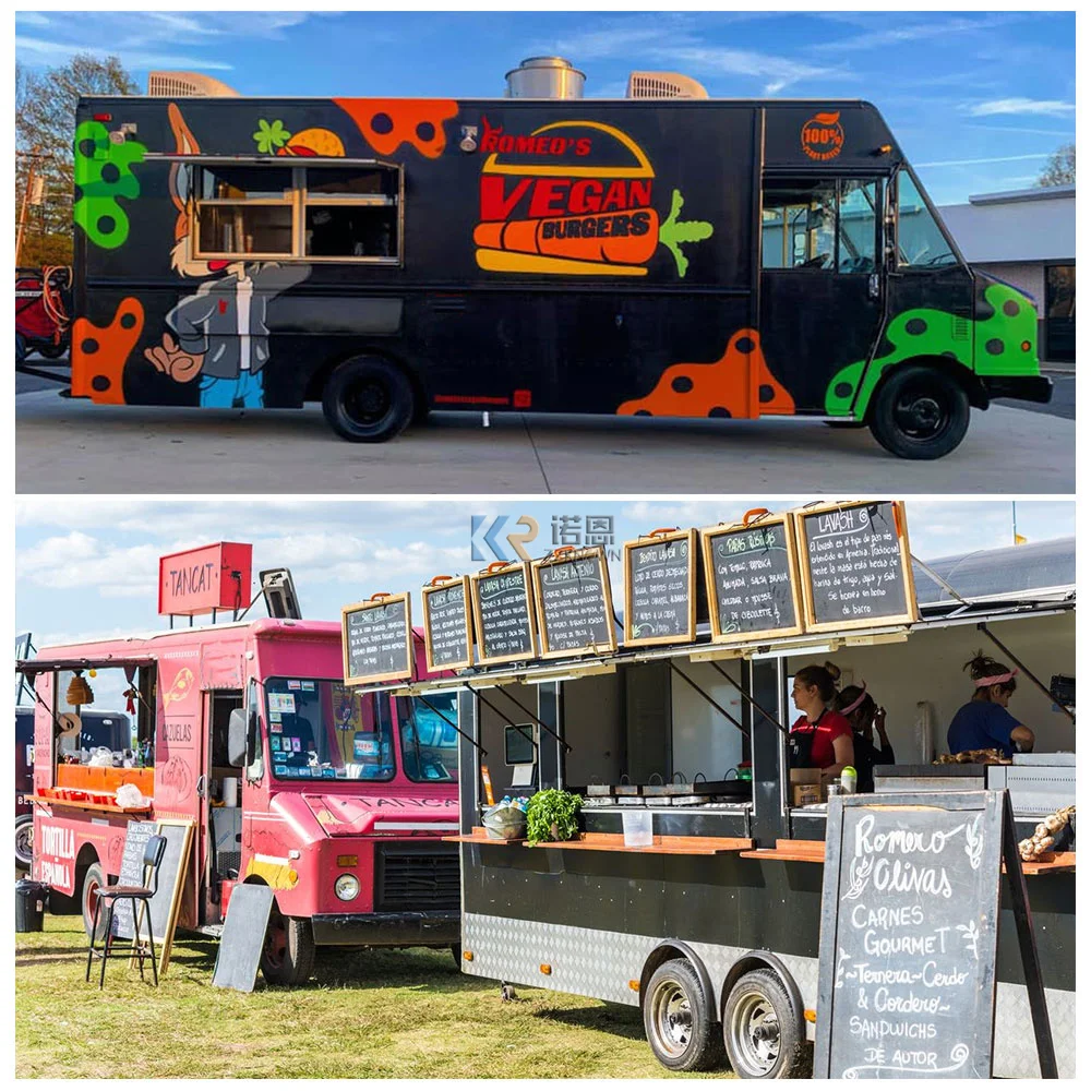 โทรศัพท์มือถือห้องครัว Fast Street รถบรรทุกขาย Fryer Cicken Griddle ไฟฟ้าตะกร้าอาหารพิซซ่าไอศกรีมหยอดเหรียญ ...