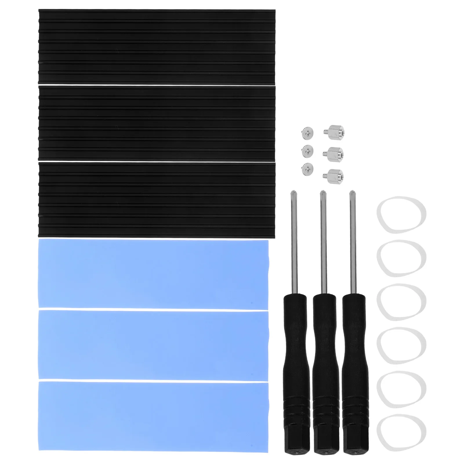 

3 set M2 Heatsink Set SSD Hard Drive Cooling Pad Black Aluminum Heat Dissipation Kit for NVMe SSD heatsink armor ssd supplies