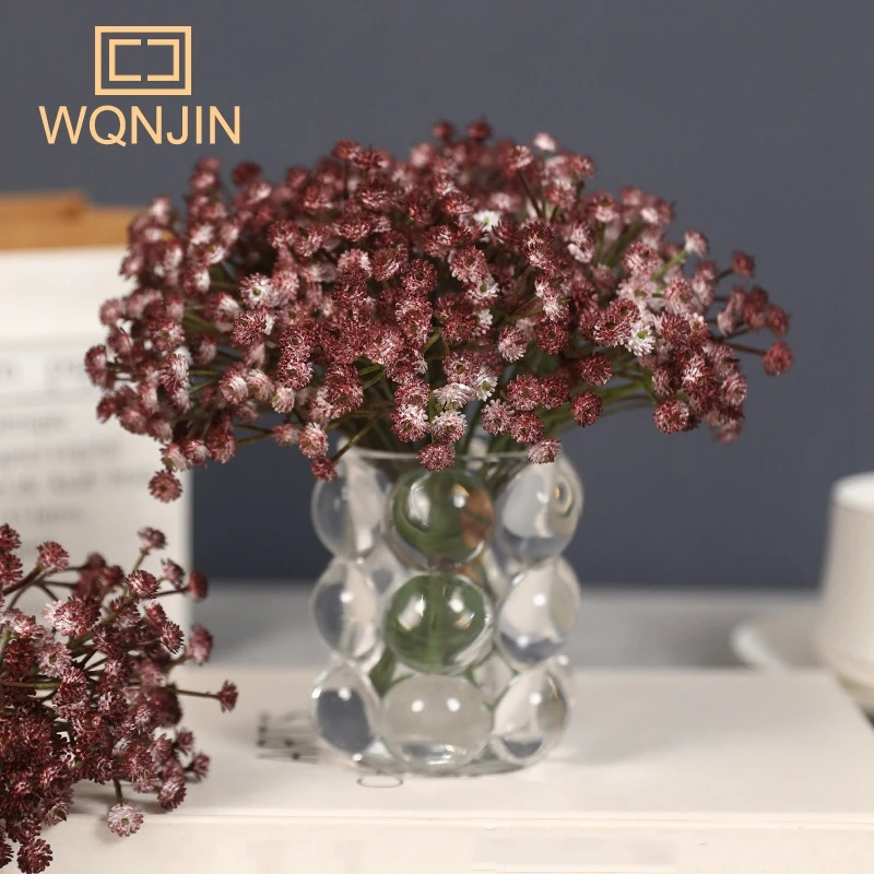 Simulierte Blumen, 3 teile/los, Retro-Herbst babys breath, kleine Blumen sträuße Blumen für die Heim dekoration, Blumen arrangement zubehör – Detail 2
