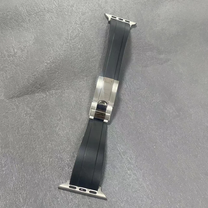 Odpowiedni gumowy pasek Apple iWatch7654 Pasek Rolex Sportowy stal nierdzewna S7 SE 40/42/44/45 49 mm