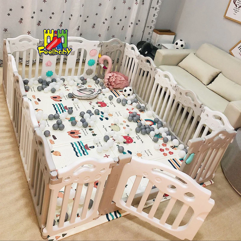 

Детский манеж Feelbaby Experience: цветной пластиковый забор, стандартный, оптовая продажа, квадратный, складной, классический