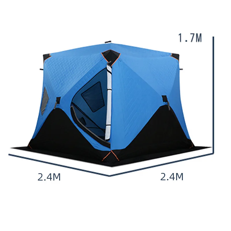 YOUSKY-tienda de pesca en hielo gruesa para invierno, impermeable, a prueba de viento, aislante, instalación rápida, refugio de pesca con algodón para clima frío