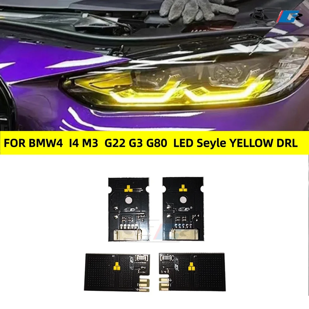

Желтый комплект светодиодной платы CSL DRL для BMW M3 G80 M4 G82 G83 G22 G23 2021, фары дневного света, США, ЕС, Spec Lights